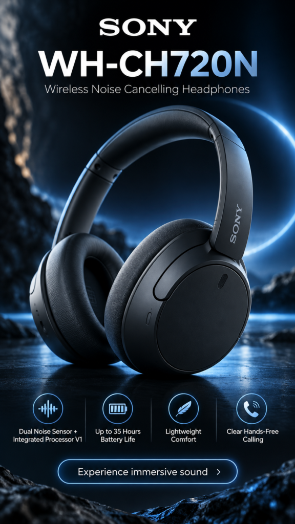 WhatsApp status image for Sony WH-CH720N ANC Headphone with Mic